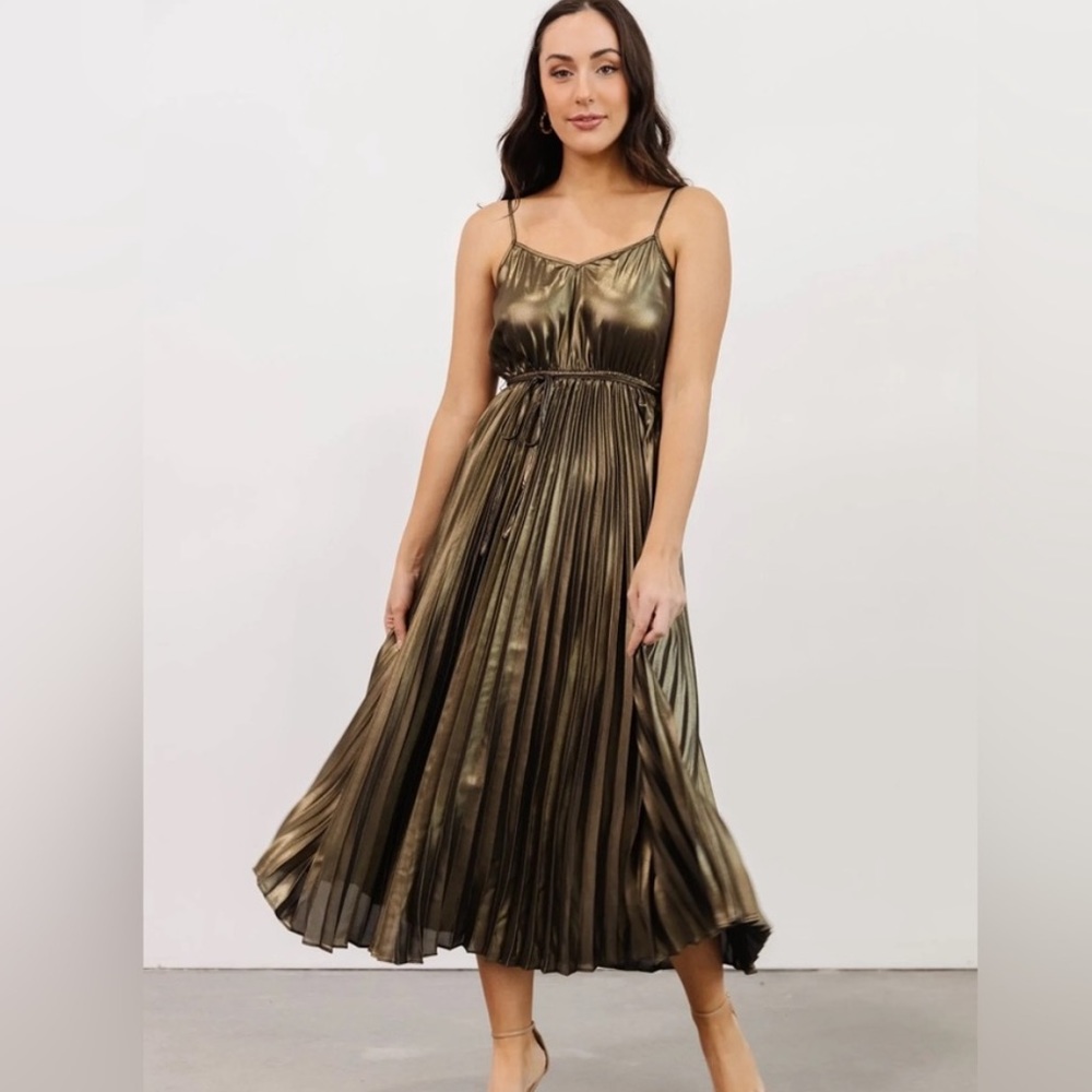 Metallic Midi Dress